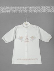 Крестильная рубашка Ангелочки и крестик