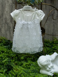 Боди-платье "Кружевная нежность", нарядное, с коротким рукавом 