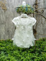Боди-платье "Лютики из люрекса", нарядное, с коротким рукавом 