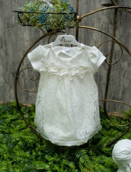 Боди-платье "Чайная роза", нарядное, с коротким рукавом