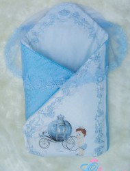 Конверт-одеяло (принт с каретой и малышом)